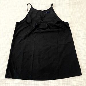 Gap Black Ruffle Tank Top Size Small